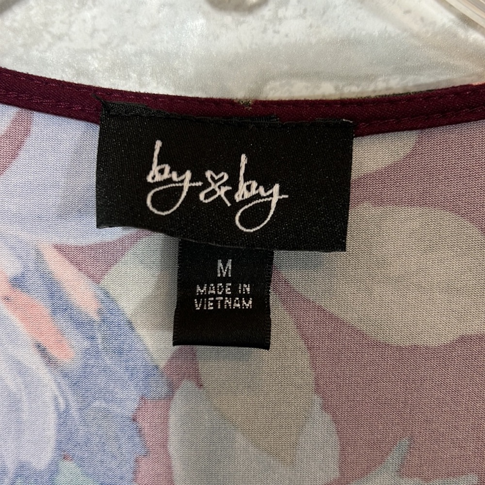 By & by floral burgundy dress size medium - Picture 6 of 11